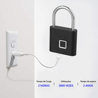 Cadeado com Impressão Digital