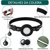 Coleira Rastreadora com Airtag para Gatos
