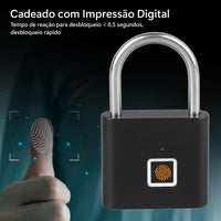 Cadeado com Impressão Digital